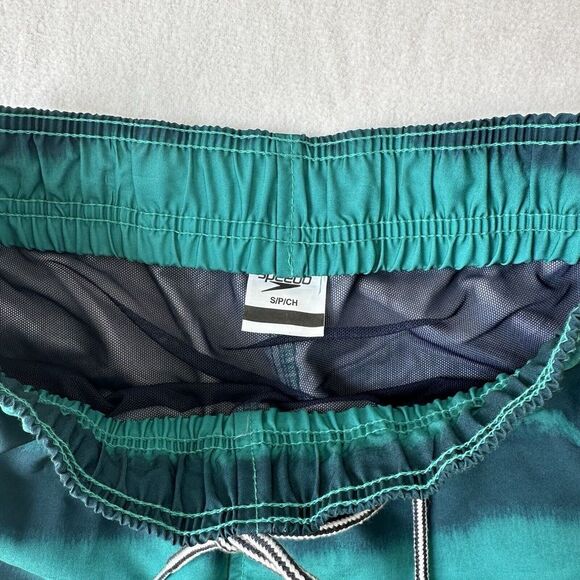 Speedo Men's‎ 5.5" Striped Swim Shorts - Green Small Trunks - Picture 7 of 8